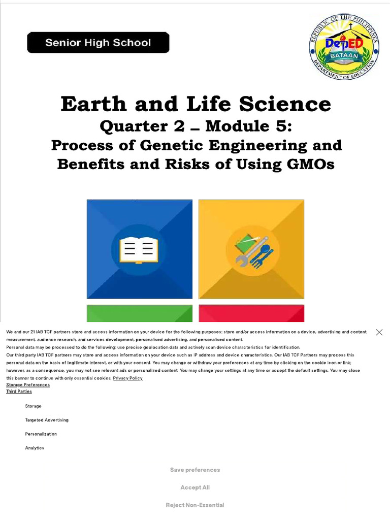 ELS - Q2 - Module 5 - Process of GEnetic Engineering and Benefits and ...