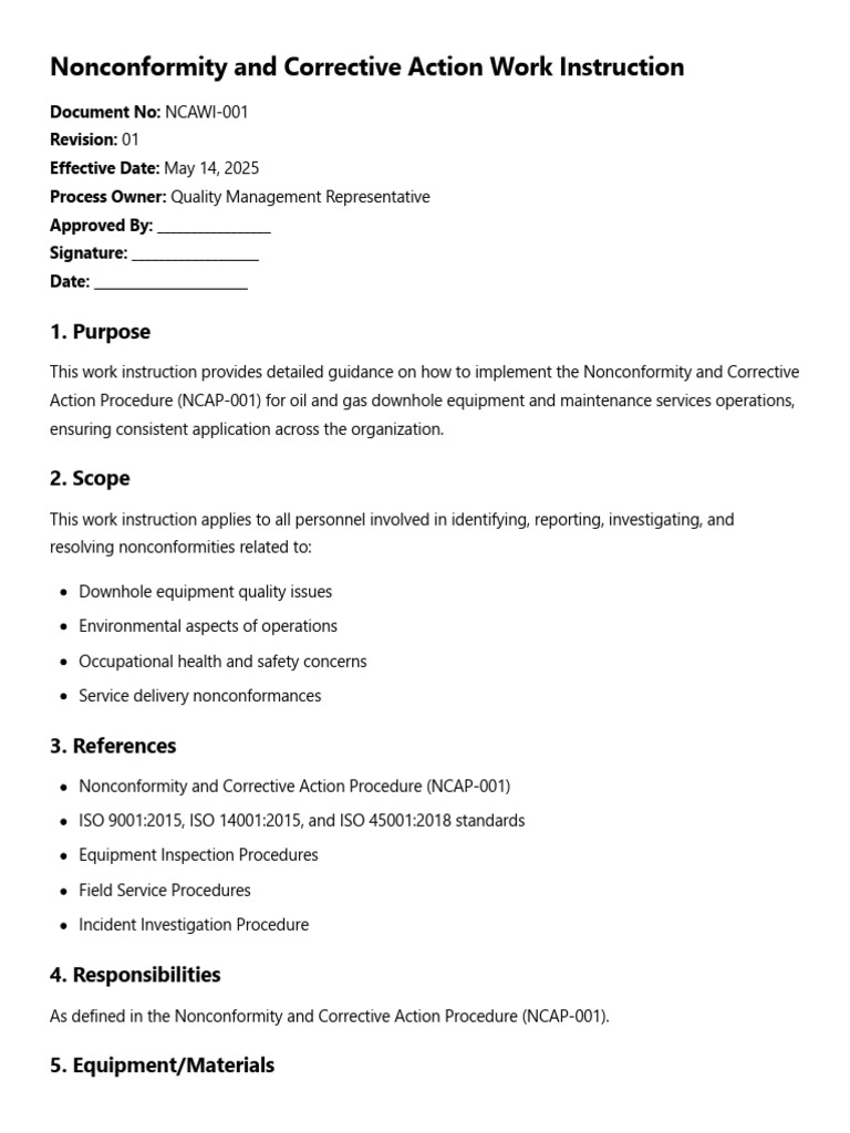 Nonconformity & Corrective Action Guide | PDF | Verification And ...