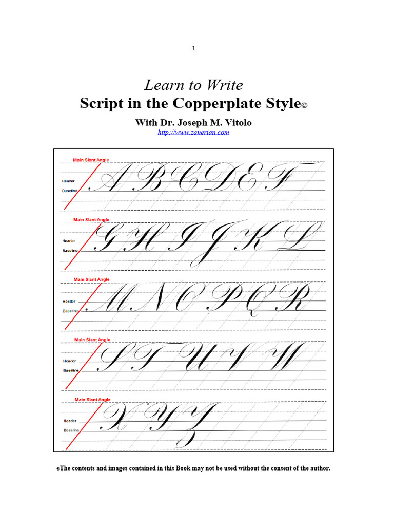 Copperplate Calligraphy Workshop Guide | PDF | Orthography | Graphemes