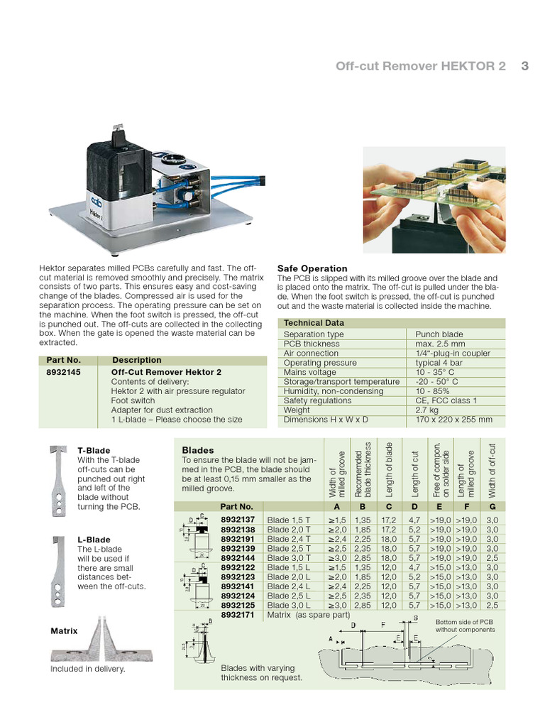 Offcut Remover HEKTOR 2 | PDF | Printed Circuit Board | Mechanical ...