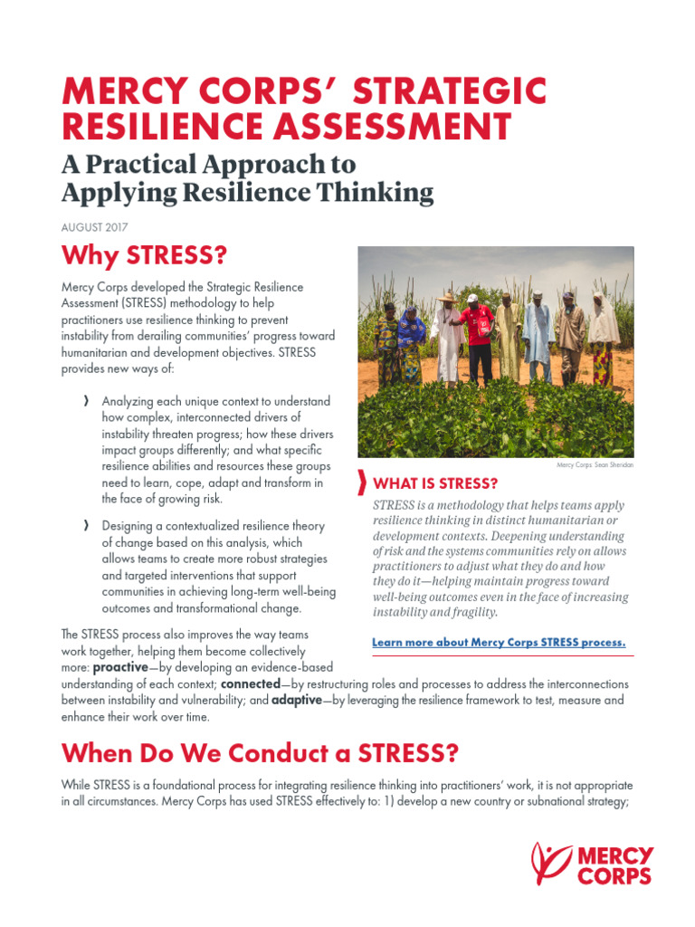 STRESS Resilience Mercy Corps 2017 | PDF | Psychological Resilience ...
