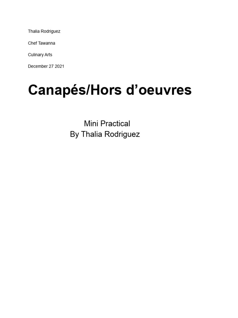 Hors D'orderves Practical | PDF | Tablespoon | Zucchini