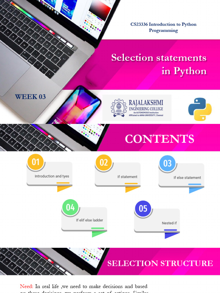 Python Selection Statements Explained | PDF | Software Development ...