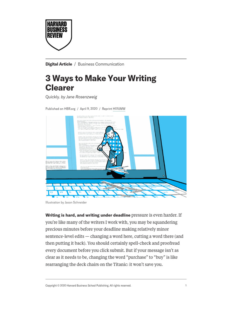 3 Strategies for Clear Business Writing | PDF