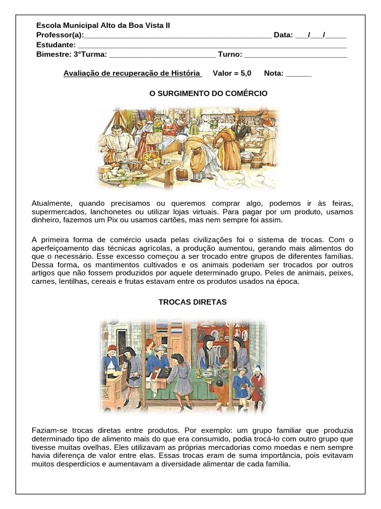 Surgimento do Comércio e Trocas Comerciais | PDF | Fungo | Microrganismo