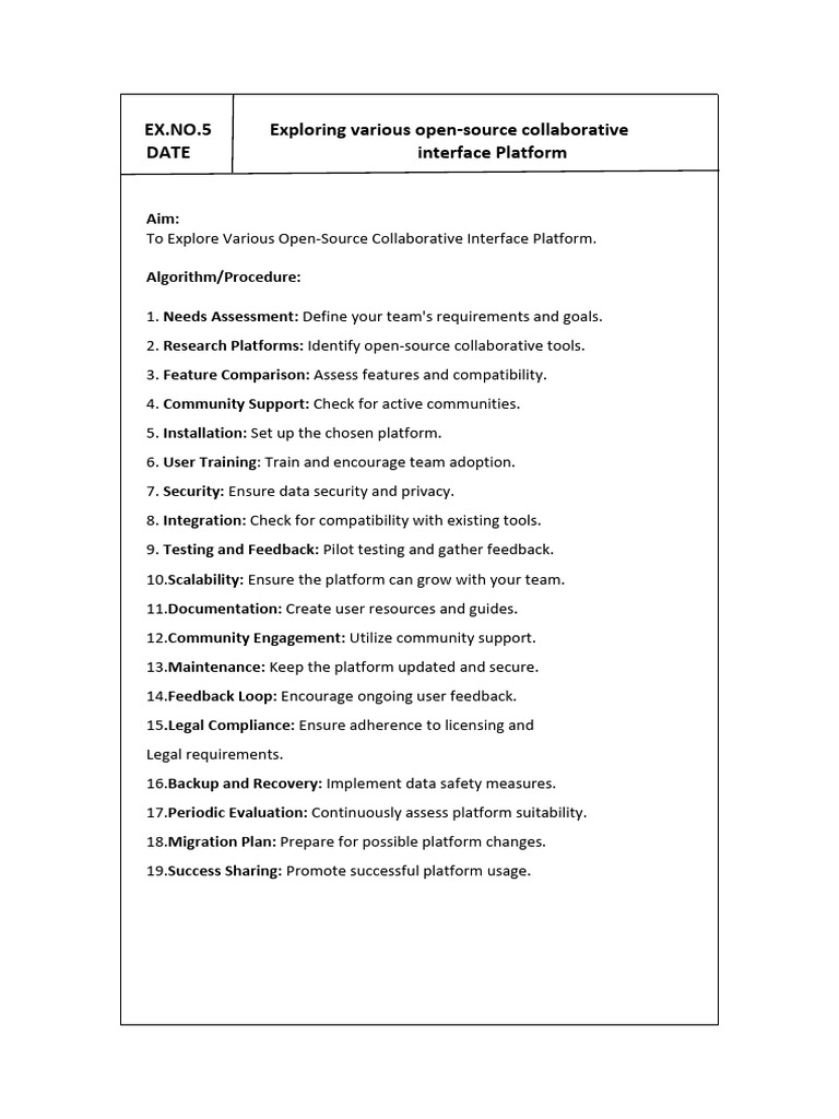 Open-Source Collaborative Platforms Guide | PDF | Usability ...
