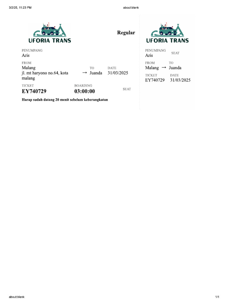 Ticket | PDF