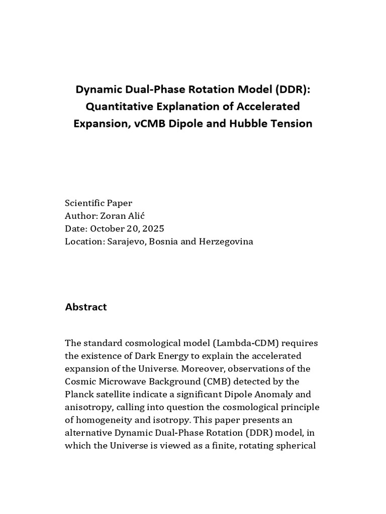 Dynamic Dual-Phase Rotation Model Explained | PDF | Dark Energy ...