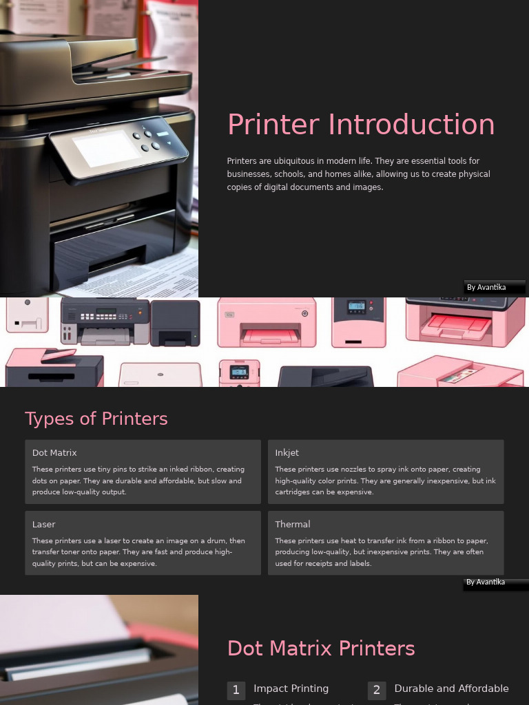 Overview of Printer Types and Uses | PDF | Printer (Computing) | Printing