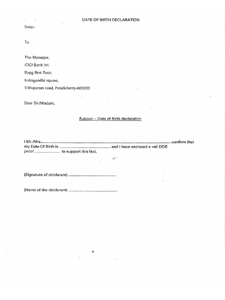 Date of Birth Mismatch | PDF