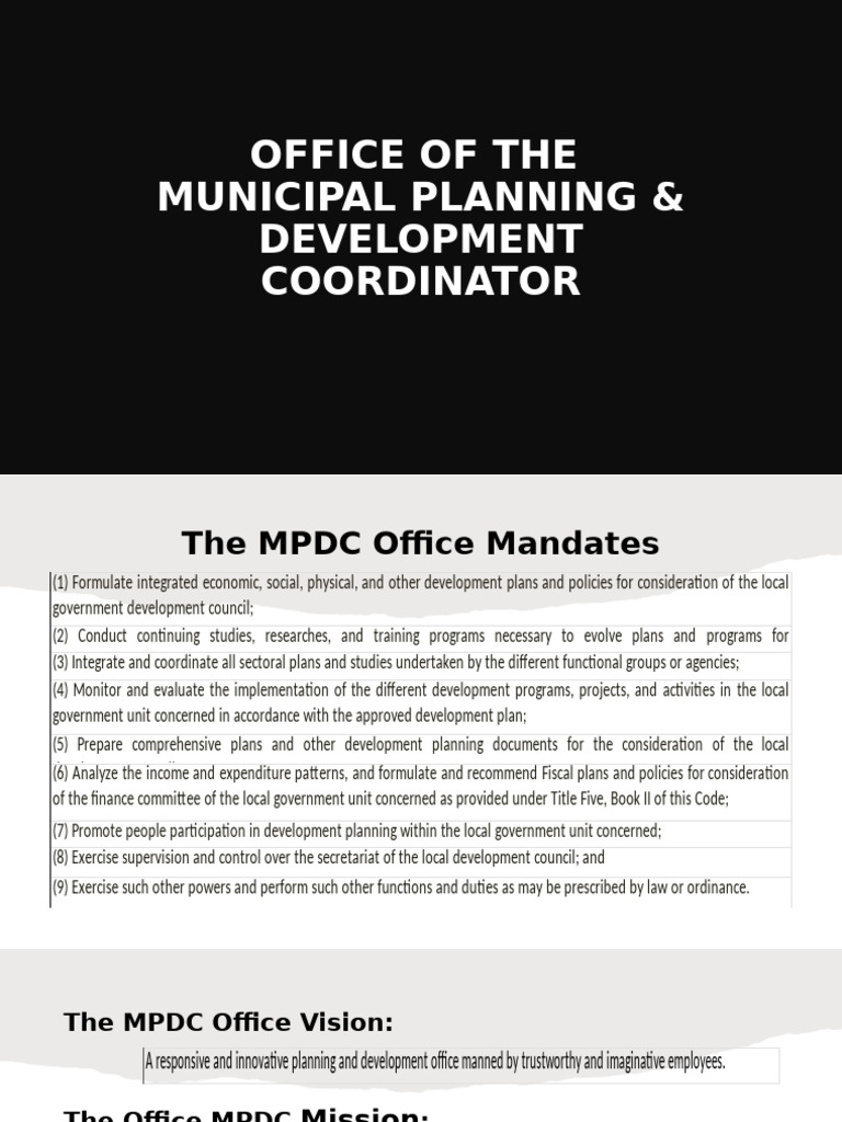 Understanding the MPDC Office Functions | PDF | Economies