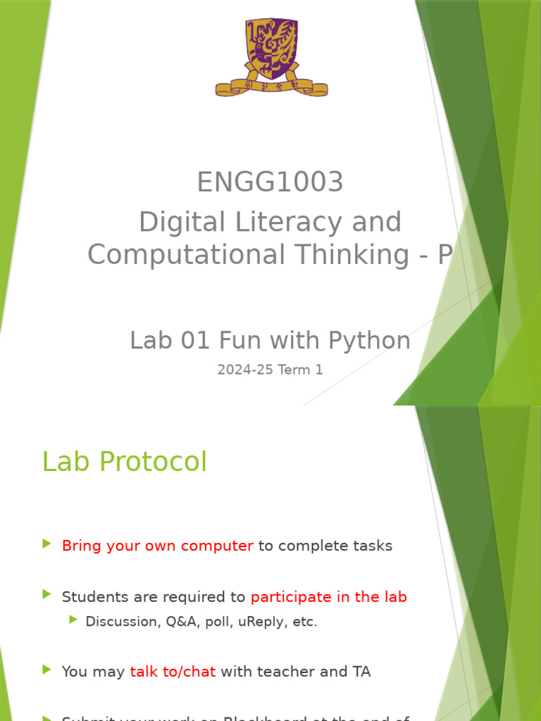 Python Lab 01: BMI Calculation Guide | PDF | Computer File | Python ...