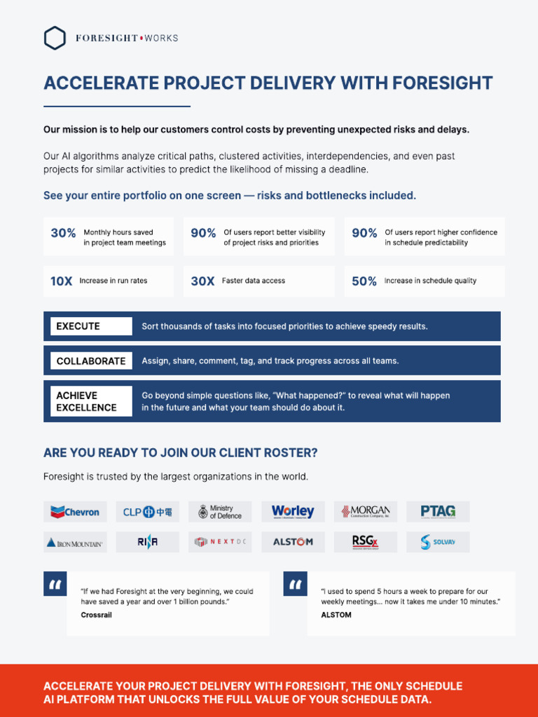 Accelerate Project Delivery with Foresight | PDF