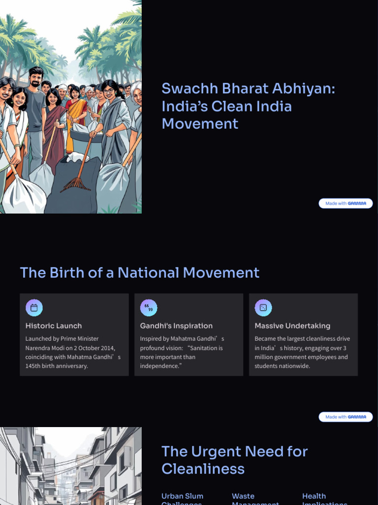 Swachh Bharat Abhiyan: India's Clean Movement | PDF | Government Of ...