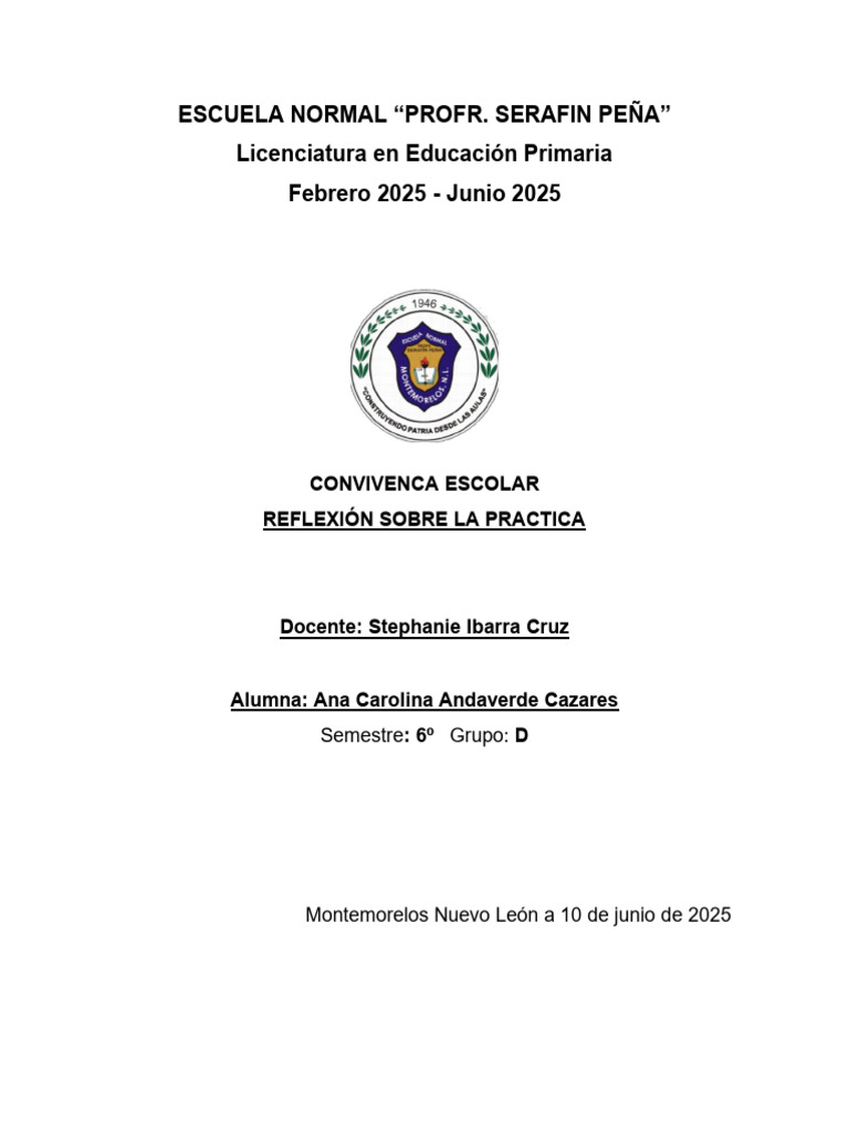 Mejora de la convivencia escolar en aula | PDF | Aprendizaje | Las ...