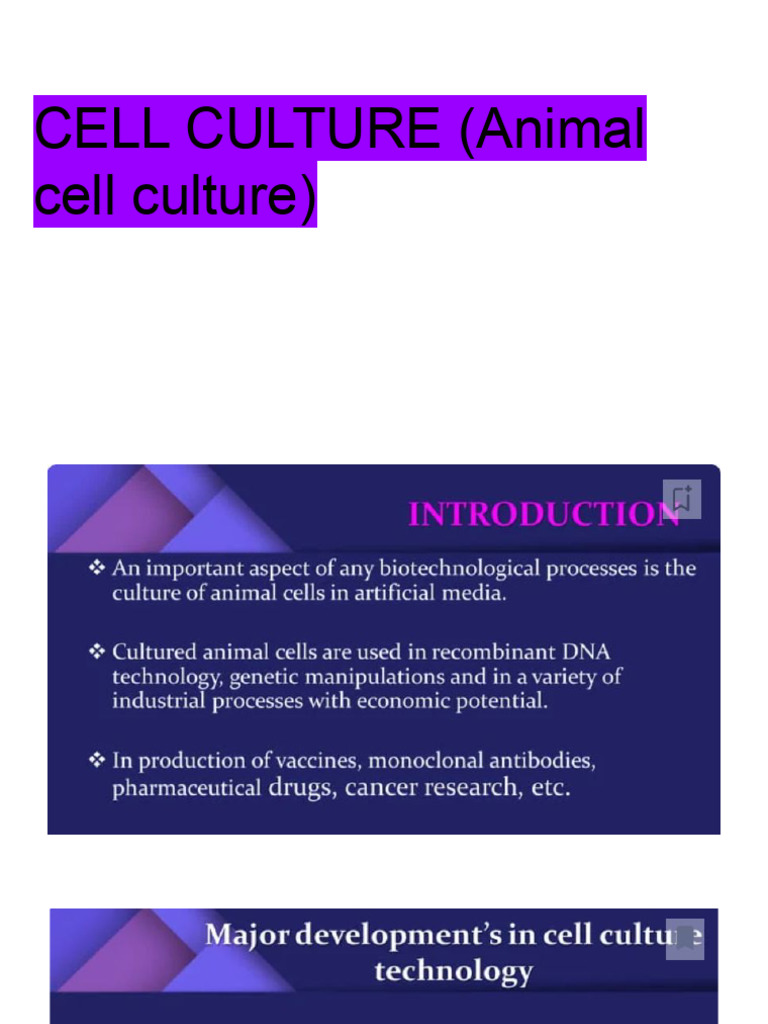 Cell Culture | PDF