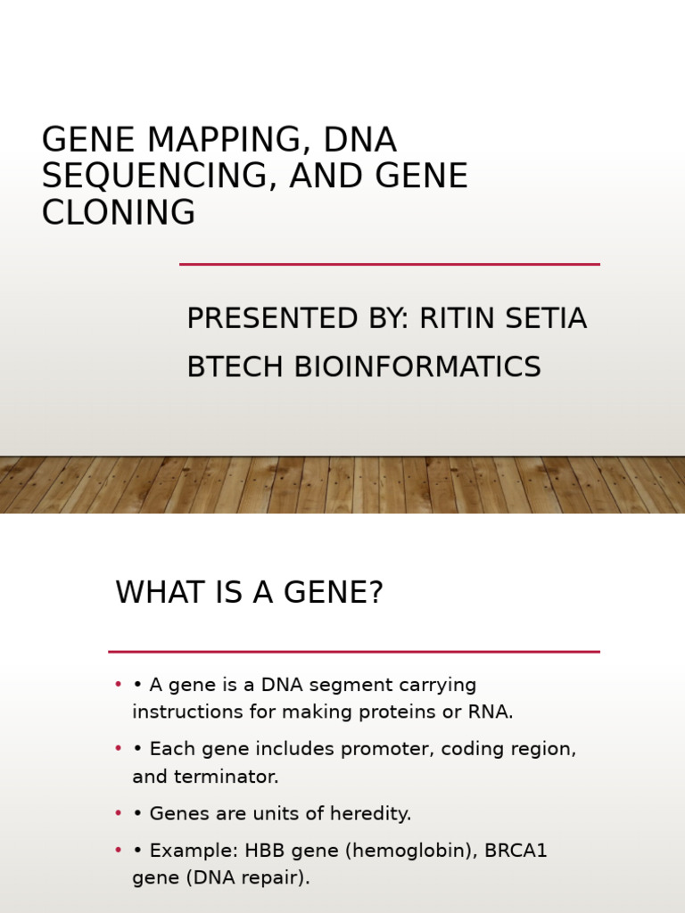 Gene Mapping, Sequencing, Cloning | PDF | Dna Sequencing | Molecular ...