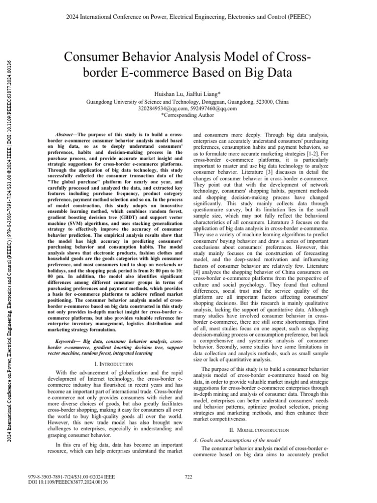 Big Data Model for E-commerce Behavior | PDF | E Commerce | Support ...