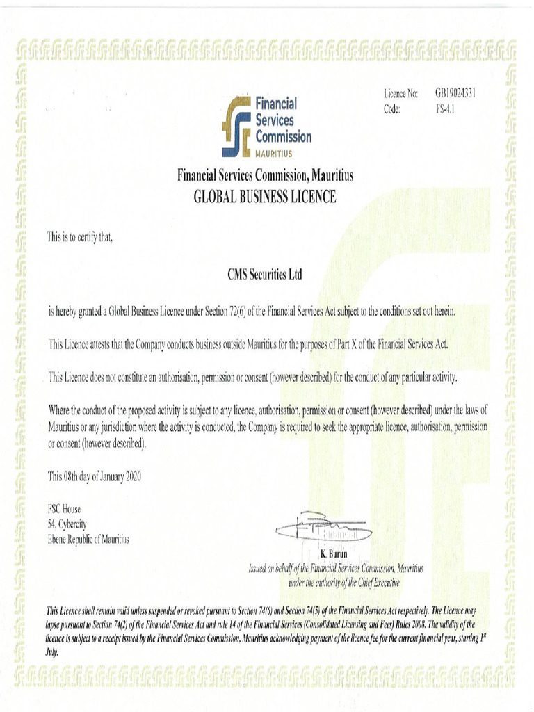 1 Cms FSC Licencegbl | PDF