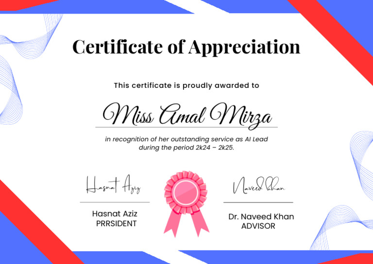 Blue and Yellow Minimalist Employee of The Month Certificate | PDF