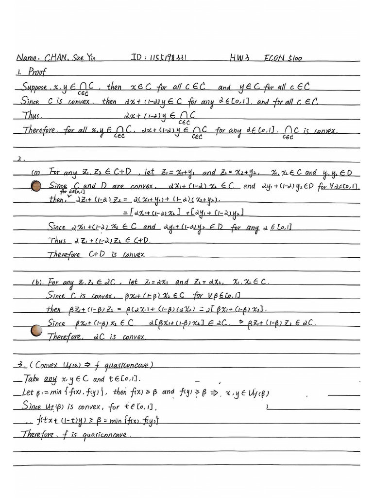 Econ5100 RQM Hw3 Szeyinchan | PDF