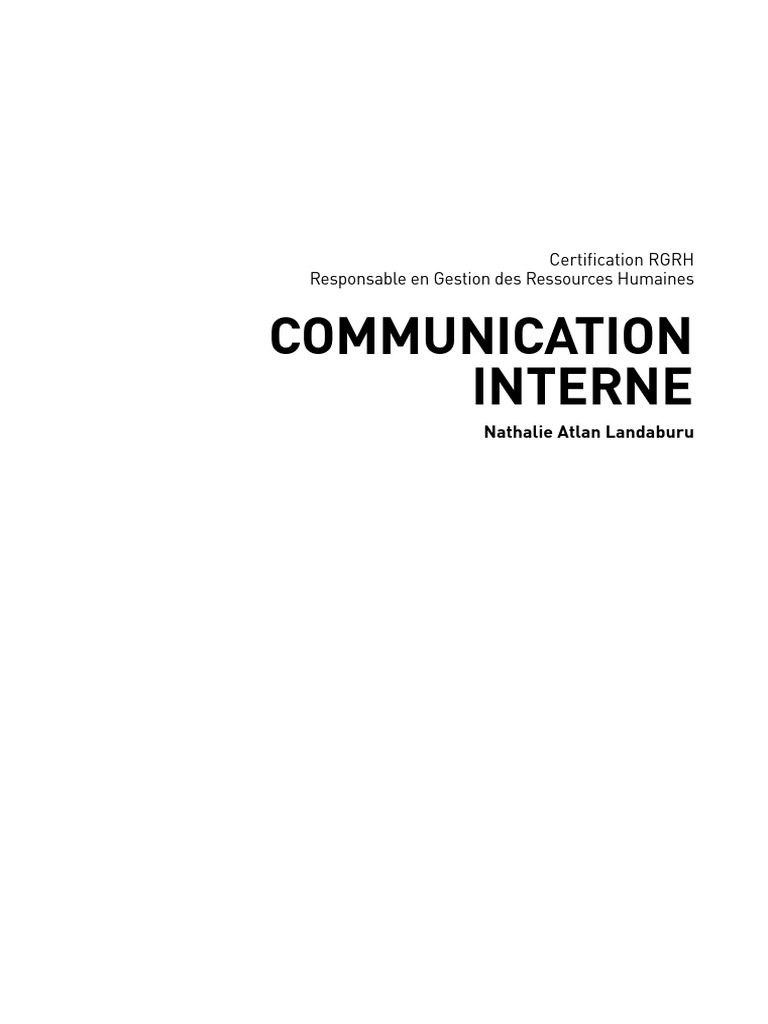 Communication Interne en RH : Guide Complet | PDF | Gestion des ...