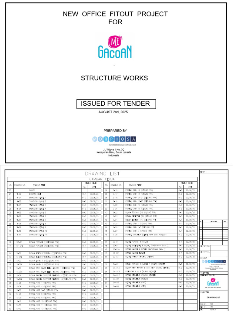 Rincian Struktur Proyek Fitout Kantor | PDF
