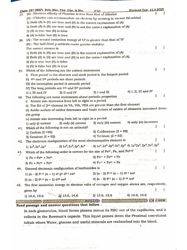 10th Class Weekend-2 | PDF