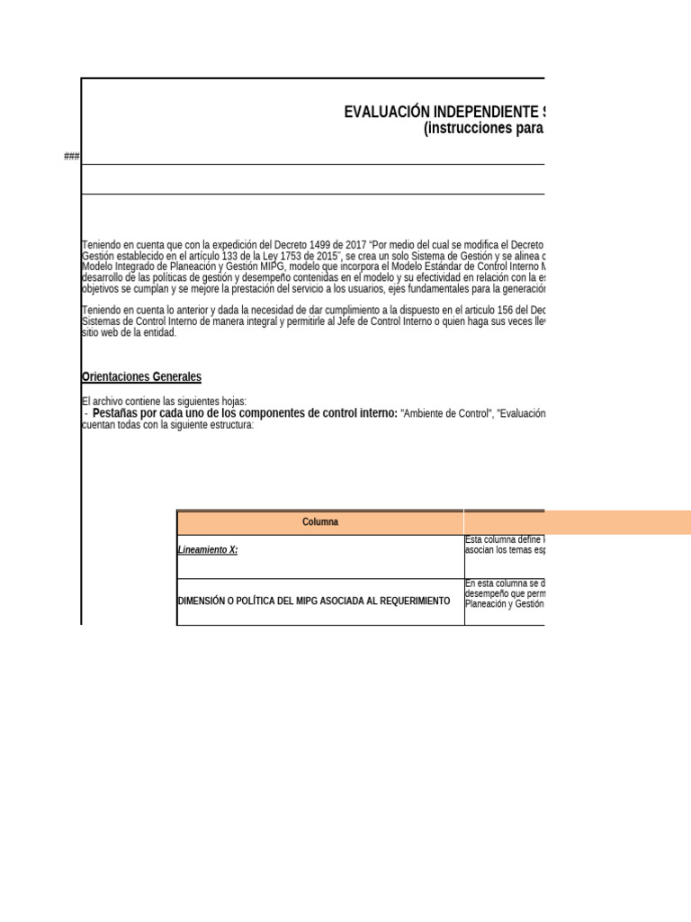 Evaluación del Sistema de Control Interno | PDF | Auditoría | Planificación