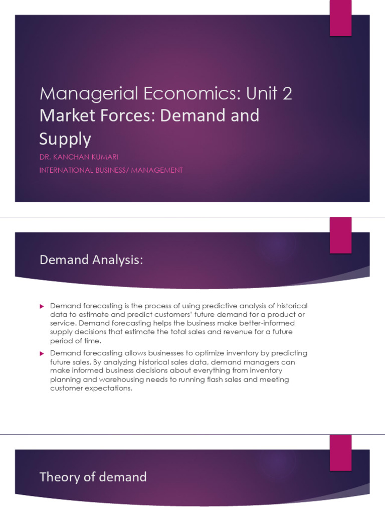 Demand and Supply Analysis in Economics | PDF | Demand | Elasticity ...