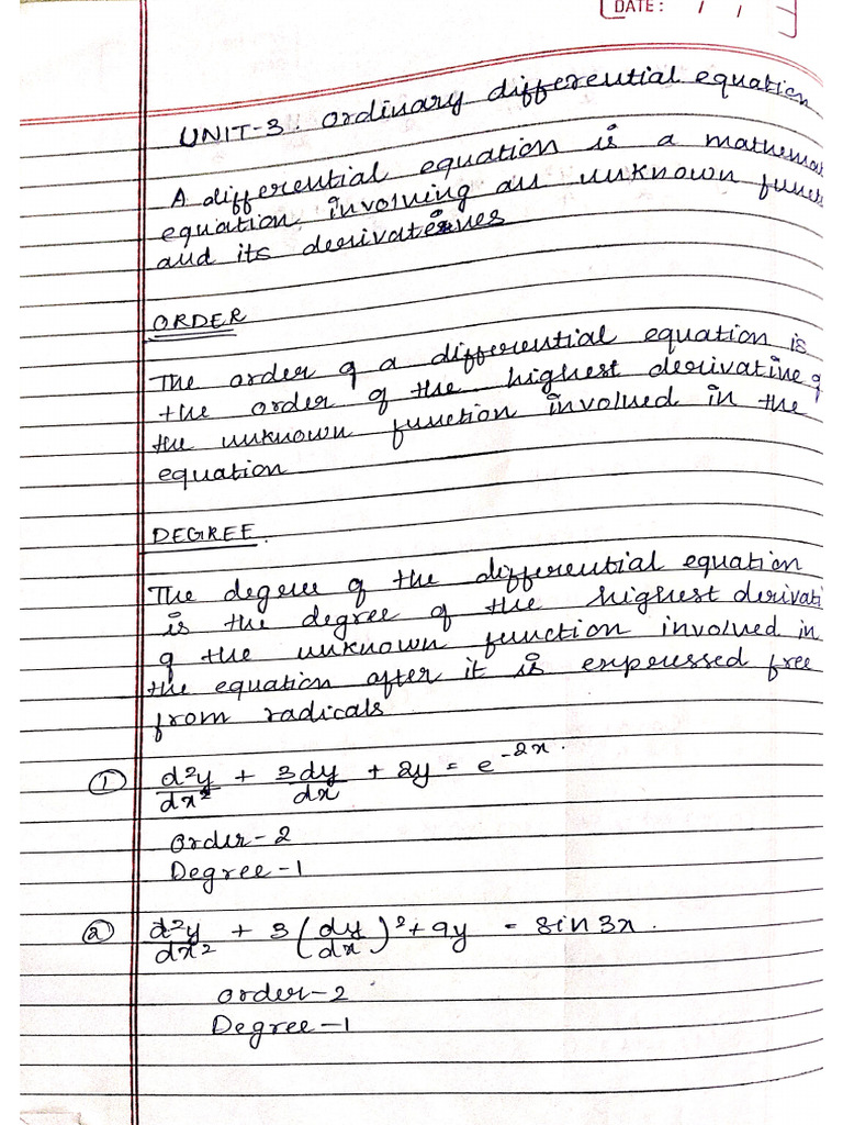 Unit 3 Maths Notes | PDF