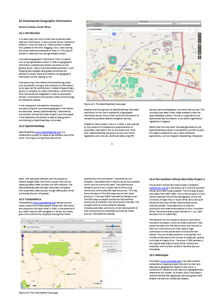 4 GMC110 Data Collection and Sources Volunteered Geographic Information ...