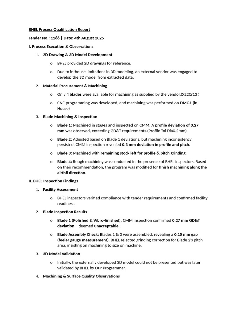 BHEL Process Qualification Report - 6!8!25 | PDF