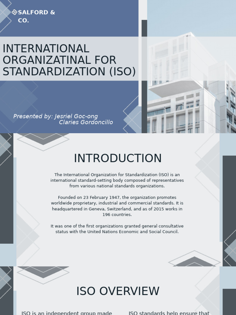 International Organizational For Standardization (ISO) | PDF ...