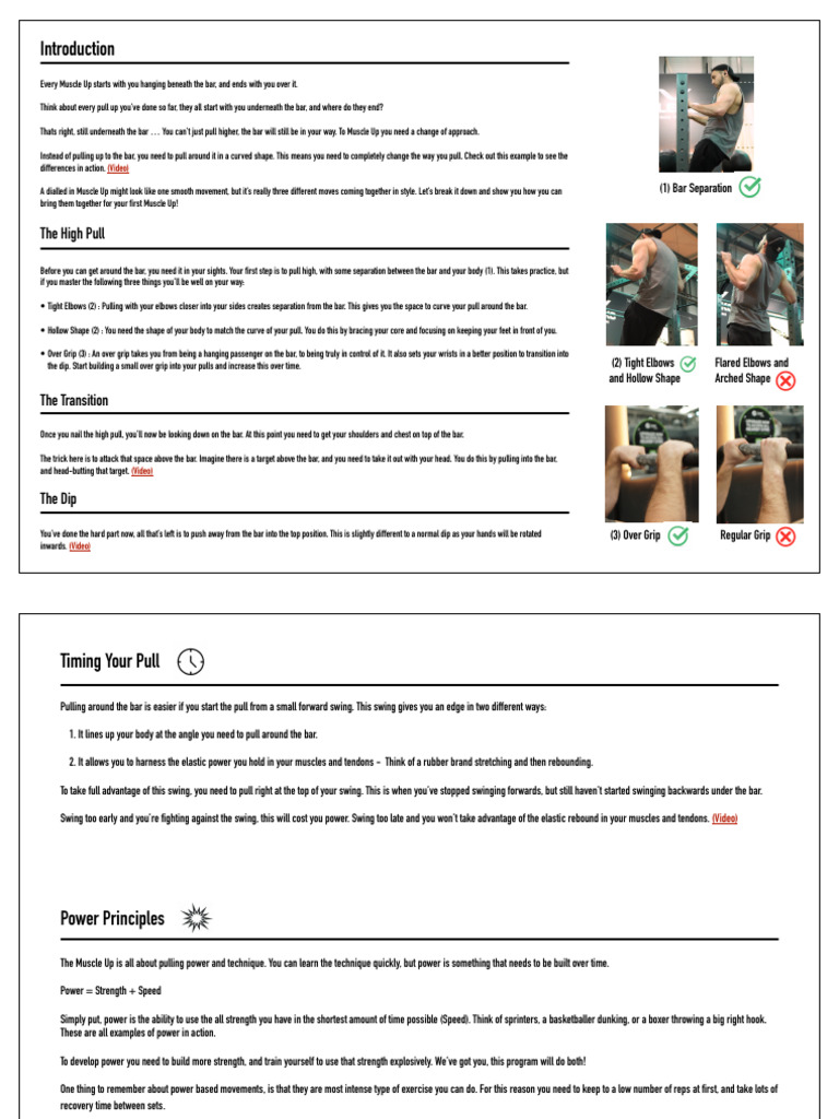 Muscle Up Program 2 | PDF