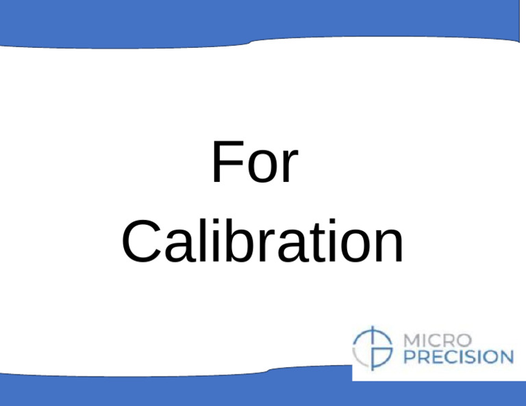 For Calibration Sign | PDF