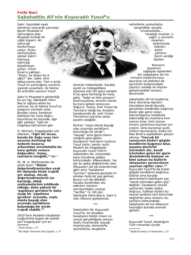 Fethi Naci - Kuyucaklı Yusuf | PDF