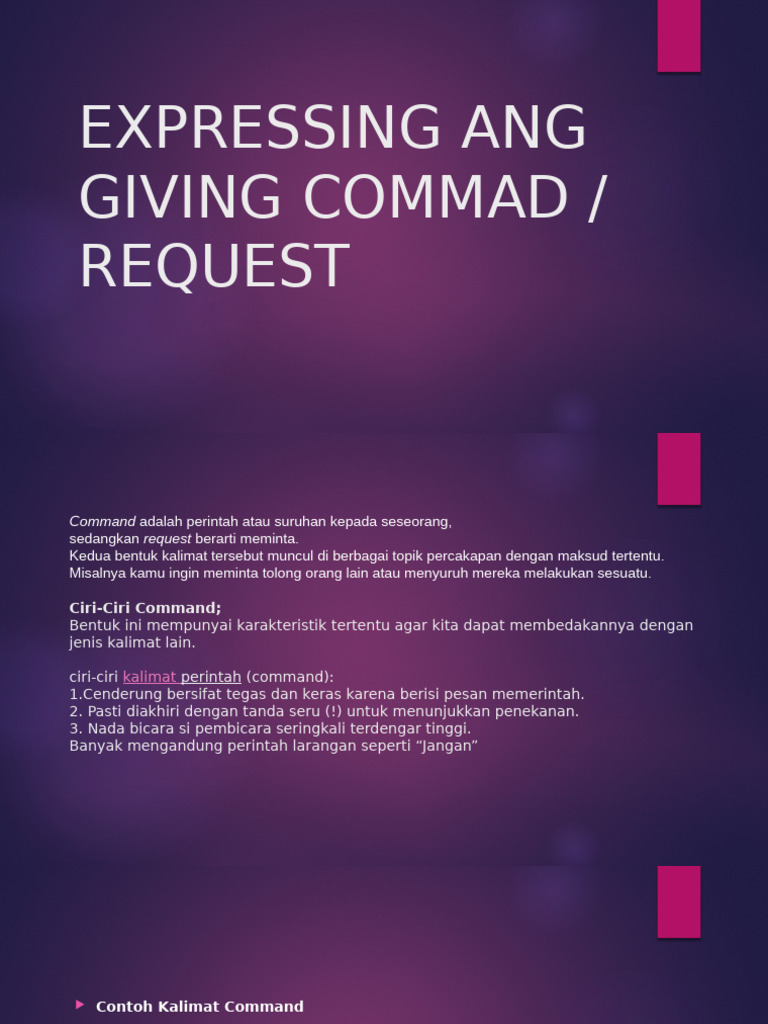 Perbedaan Command dan Request dalam Bahasa Inggris | PDF