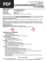 Megapoxy P1 Part A Safety Data Sheet | PDF | Dangerous Goods | Toxicity