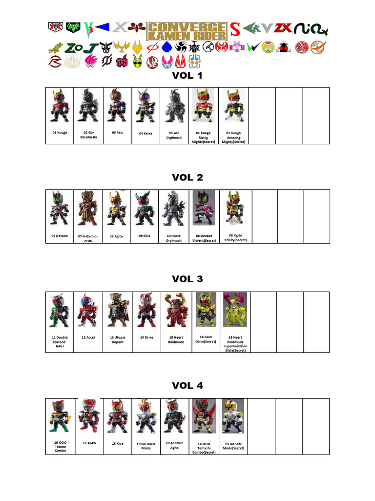 Kamen Rider Series Character List | PDF | Science Fiction Television Series