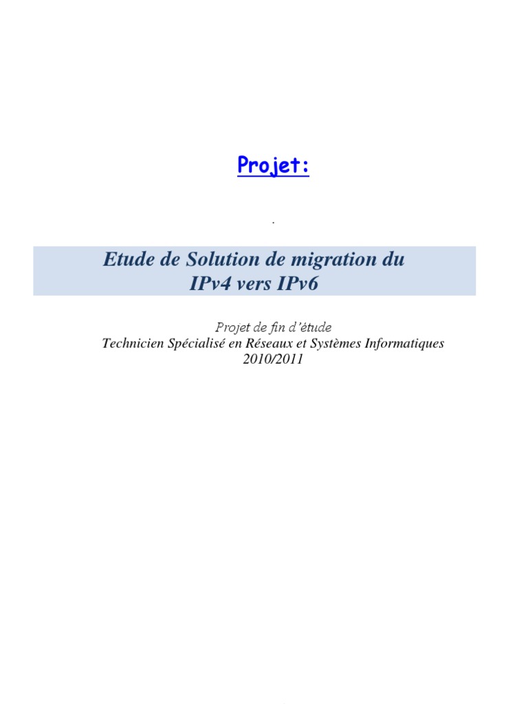 Migration de IPv4 à IPv6 : Guide Complet | PDF | I Pv6 | Système de ...