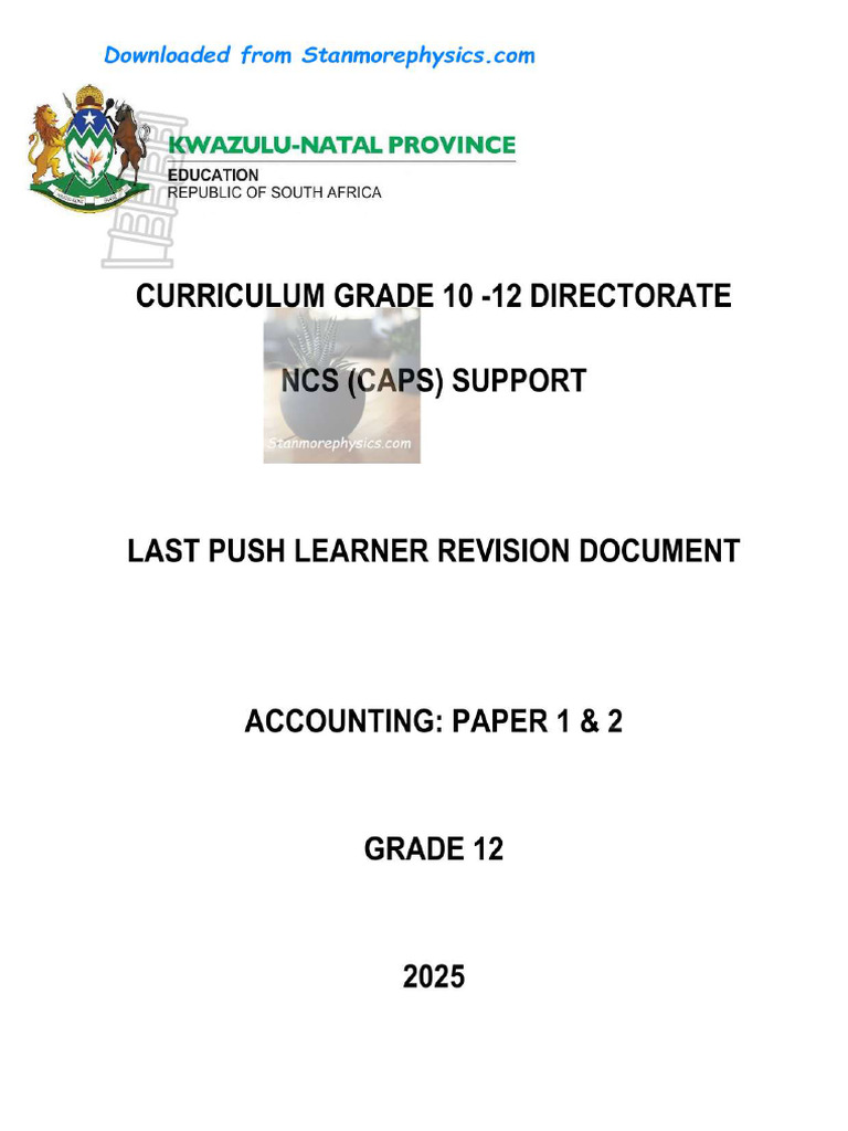 Grade 12 Accounting Memo 2025 | PDF | Dividend | Book Value