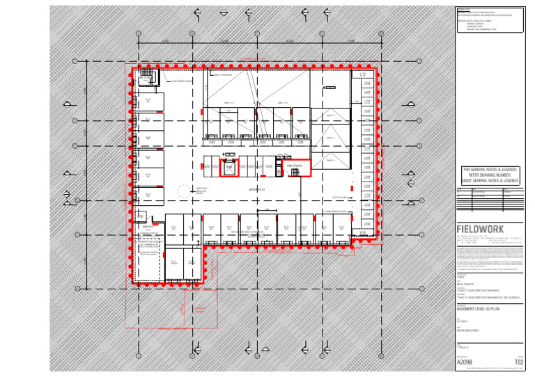 A2098 Basement Level 02 Plan (t02) | PDF | Architect