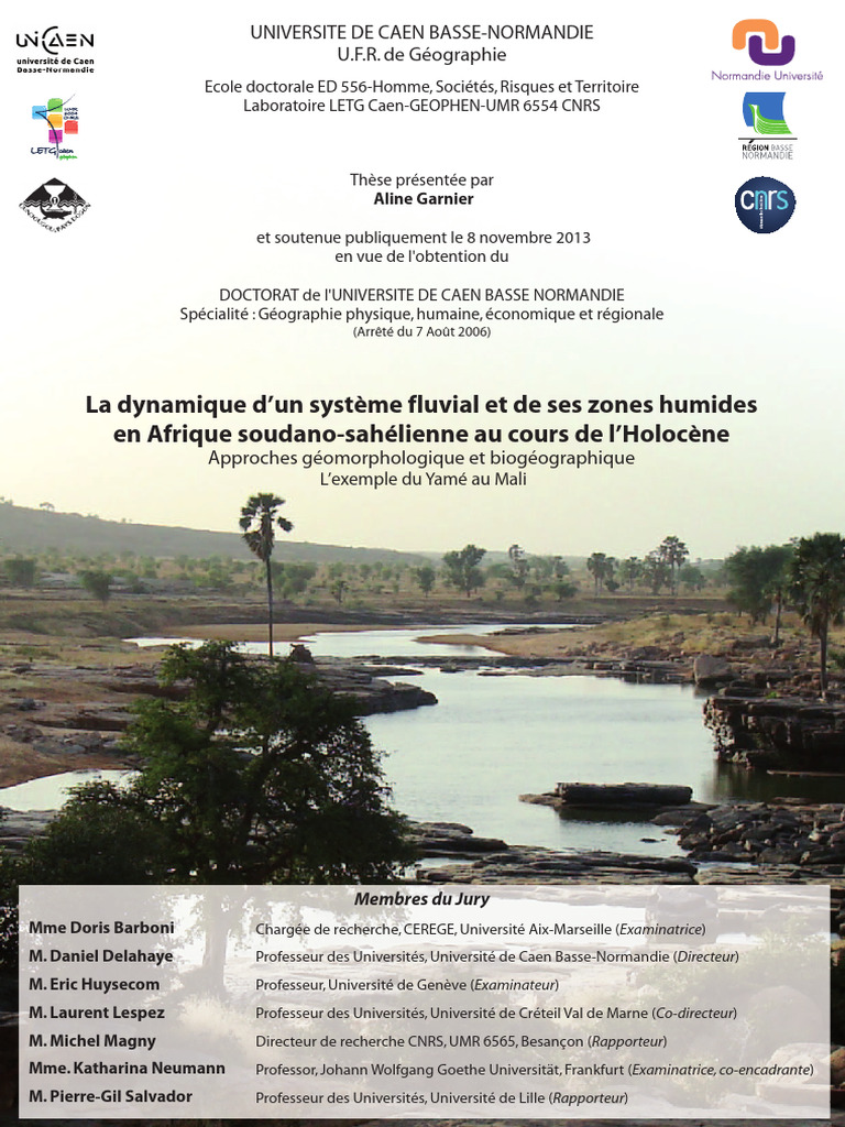 Dynamique fluviale du Yamé au Mali | PDF | Ruisseau | Sciences de la terre