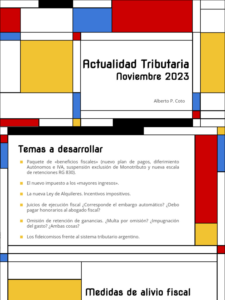 Material Noviembre 2023 | PDF | Impuesto sobre la renta | Impuestos
