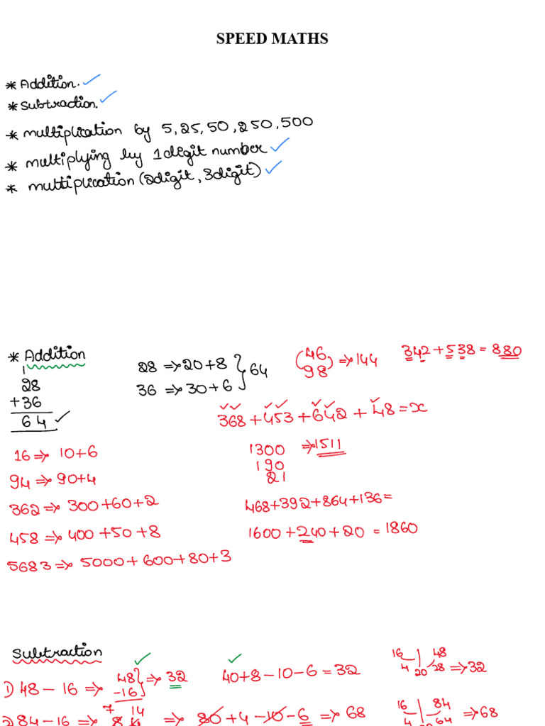 DAY 3 - Speed Maths | PDF