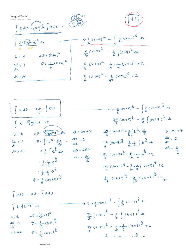 Partial Integral | PDF
