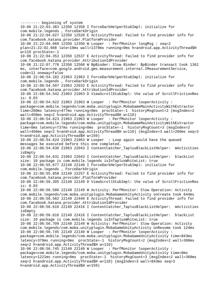 ML Logcat 1759827378621 | PDF | Computing Platforms | Operating System ...