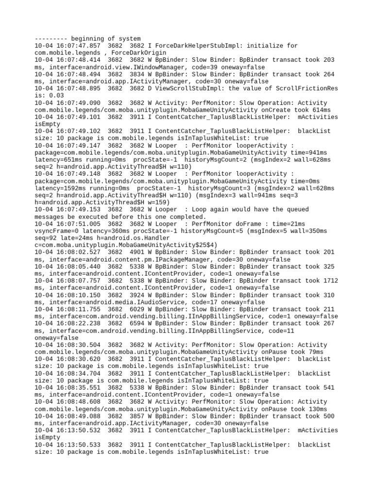 ML Logcat 1759595255643 | PDF | Operating System Technology | Computing ...