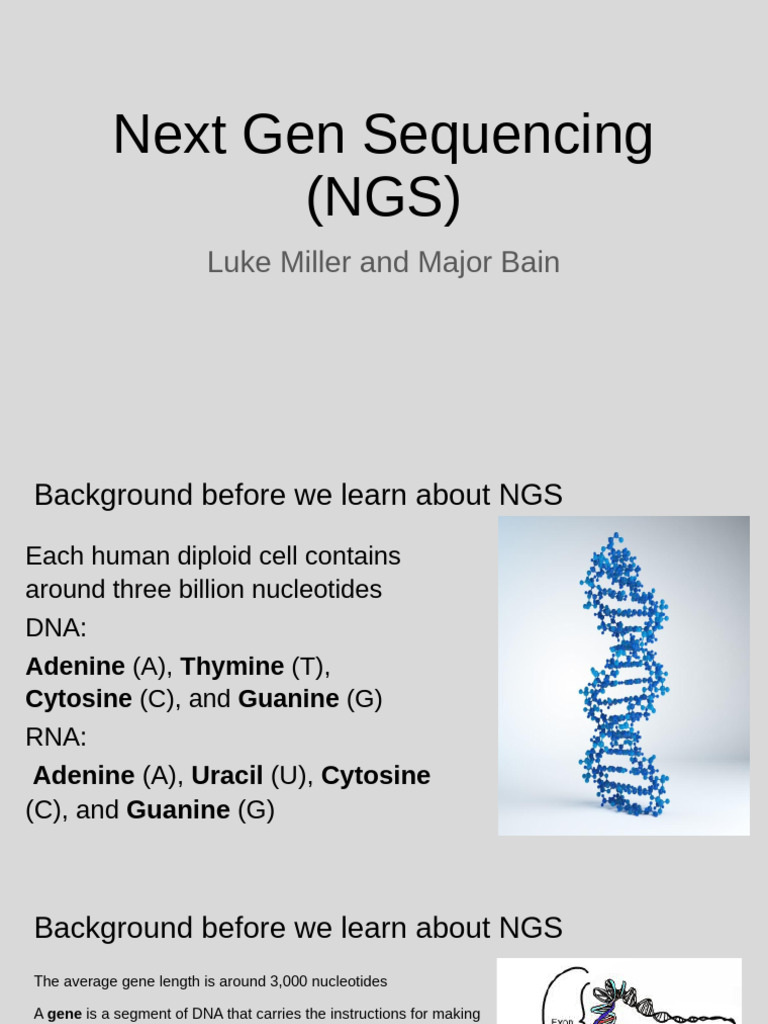 Next Generation Sequencing Overview | PDF | Dna Sequencing | Nucleotides
